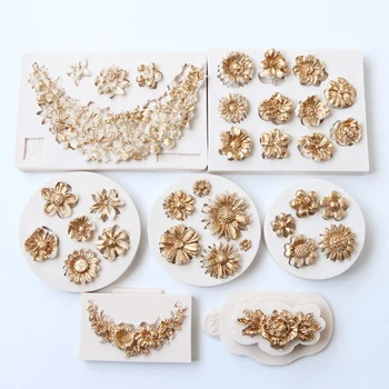 

Variety Of Small Flowers Silicone Mold Fondant Cake Decoration Tool Mold Sugarcraft Chocolate Baking Tool For Cake Gumpaste Form