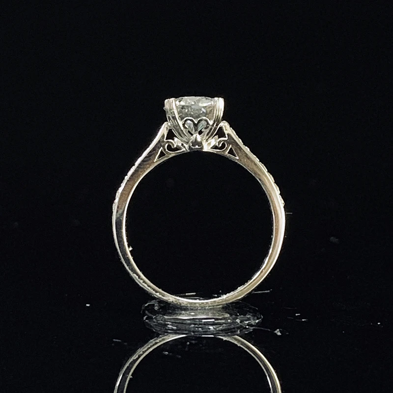 18K кольцо из белого золота 6,5 мм 8 мм 9 мм Moissanite бриллиантовое кольцо изысканное ювелирное роскошное Подарок на юбилей свадебное DF цвет