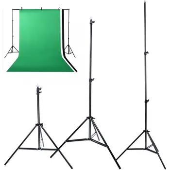 

2*3m Photography Backdrop Studio Stand with 3 Colors Background Clamp Kit black, white and green backdrops fotografia acessorio