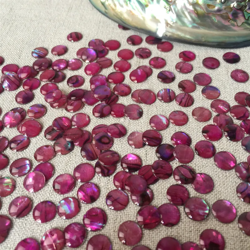 1Lot(50pcs) Diameter 8mm Creative Design Convex Surface Abalone Shell Ornaments Accessories DIY Home Crafts Decoration Materials natural shell ornaments