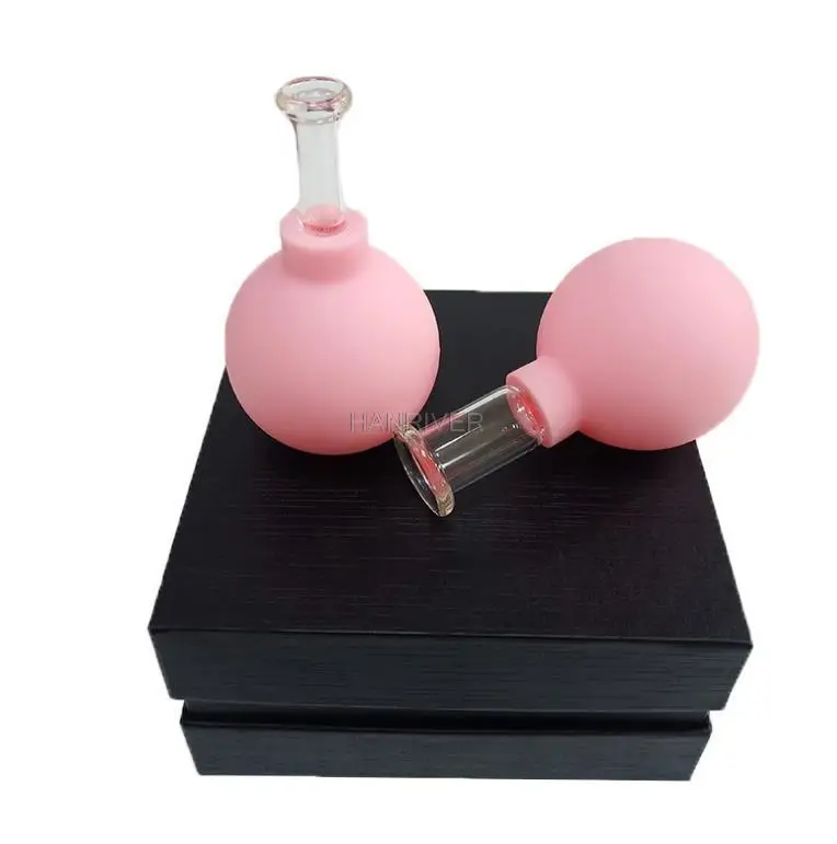 1-4pcs Vacuum Cupping Cups Set Rubber Head Glass Anti Cellulite Massage Chinese Therapy Face Cupping Set Cans For Health Massage 2