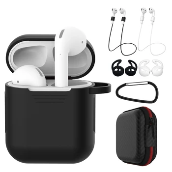 

7 Pcs/Set Silicone Wireless Bluetooth Earphones Case For Airpods 1 2 Apple Earphone accessories Protective Cover
