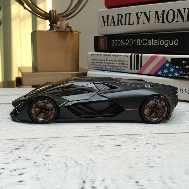 1:24 Lamborghini Terzo Millennio Black Alloy Car Model Simulation Car  Decoration Collection Gift Toy Die Casting Model -  Railed/motor/cars/bicycles - AliExpress