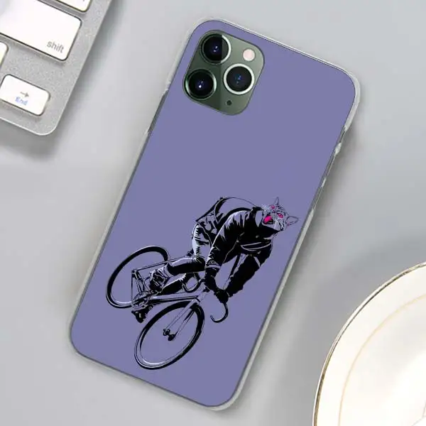 Bike Cycling art Phone Cases for Apple iPhone 11 Pro Max X XR XS MAX Case for iPhone 6 6s 7 8 Plus 5 5S SE Cover - Цвет: H08