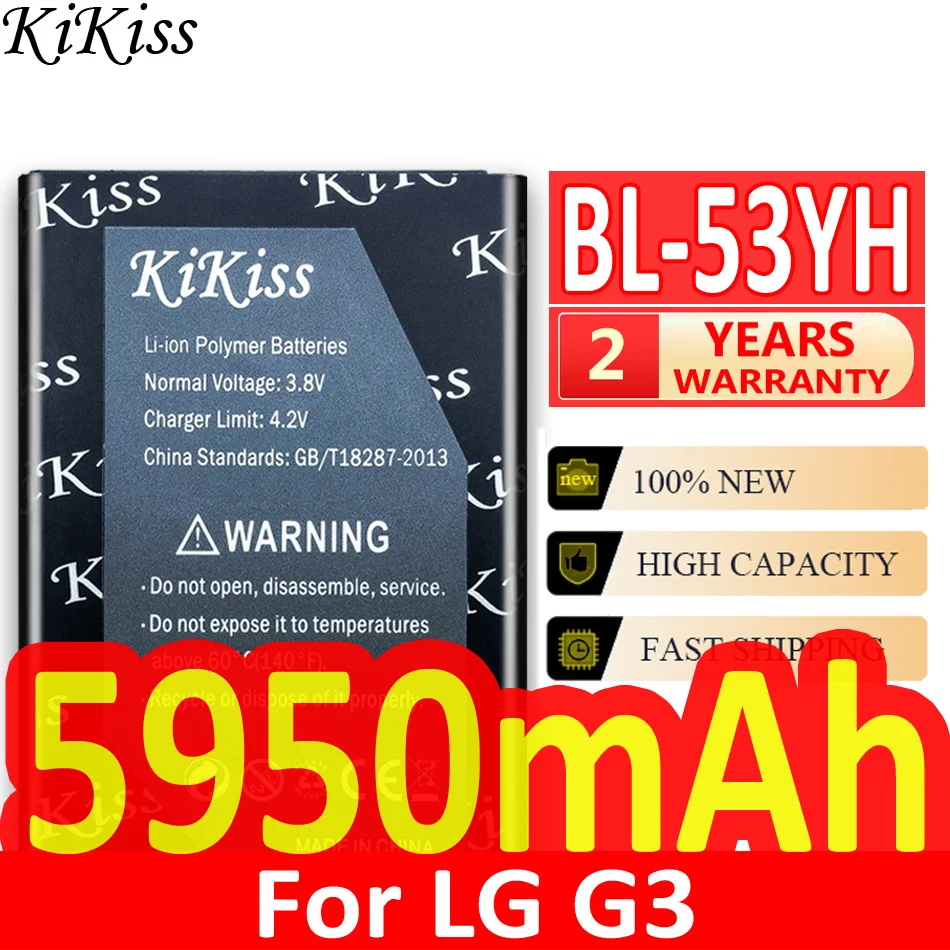 Аккумулятор большой емкости 5950 мА · ч для LG Optimus G3 D830 D850 D851 D855 LS990 VS985 F400 BL-53YH |