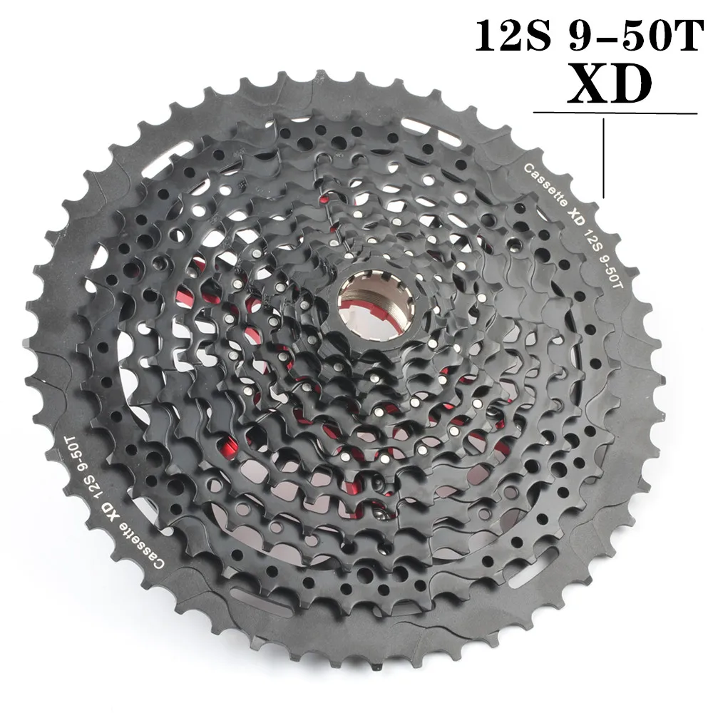 Велосипедная кассета 12 Скоростей 11 скоростей XD 9-50T MTB велосипед свободного хода подходит XD концентраторы только для SRAM GX - Цвет: 12s xd 9-50T