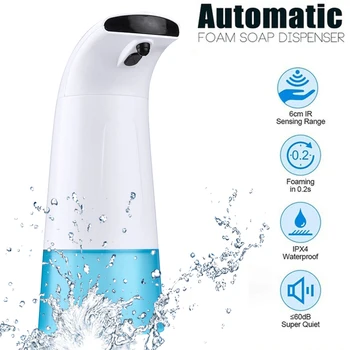 

250ml Automatic Sensor Touchless Foam Liquid Soap Dispenser Bathroom Kitchen Hand Washer Foam Dispensers