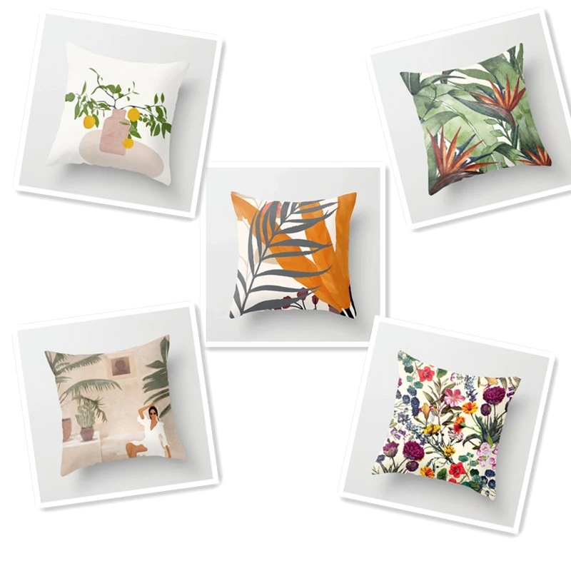 

Plush Velvet Print Pillowcase For Home Decoration Out Door Pillow Cover 45x45cm Cushion Cover For Sofa Chair Car Living Room