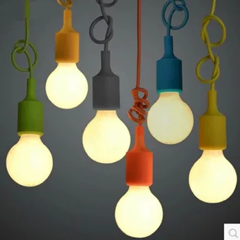 

Luces colgantes modernas de Color E27, lámpara colgante AC110-240V de Gel de sílice para Bar, restaurante, habitaciones, gran