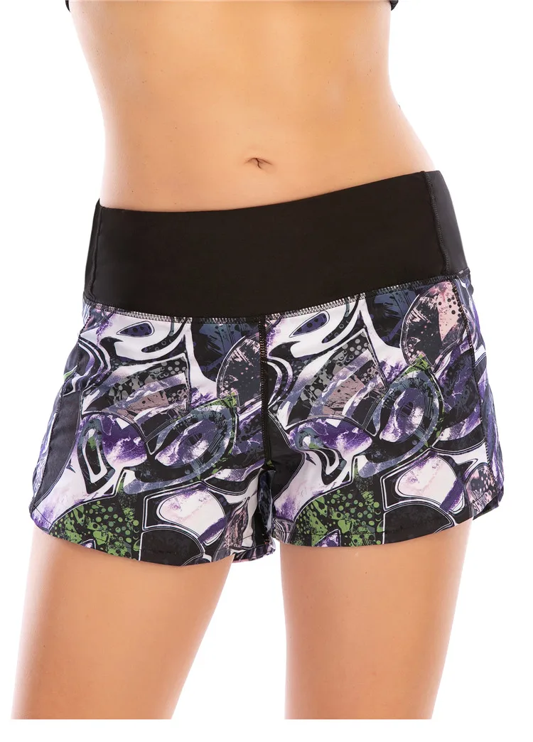 printed yoga shorts