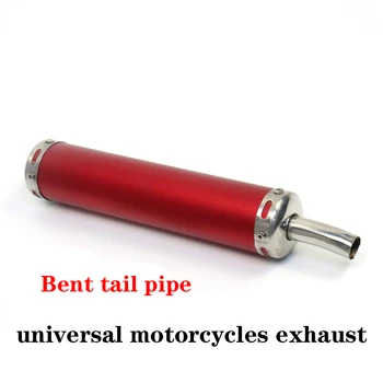 

Universal 60*280 mm right red aluminum 1 hole motorcycle modified tail pipe small-scale Direct installation motorcycles exhaust