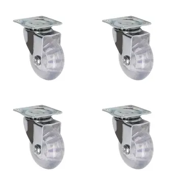 

Transparent PU Caster Mute Universal Heavy Duty Furniture Wheel For Children's Car Office Chair Swivel Casters