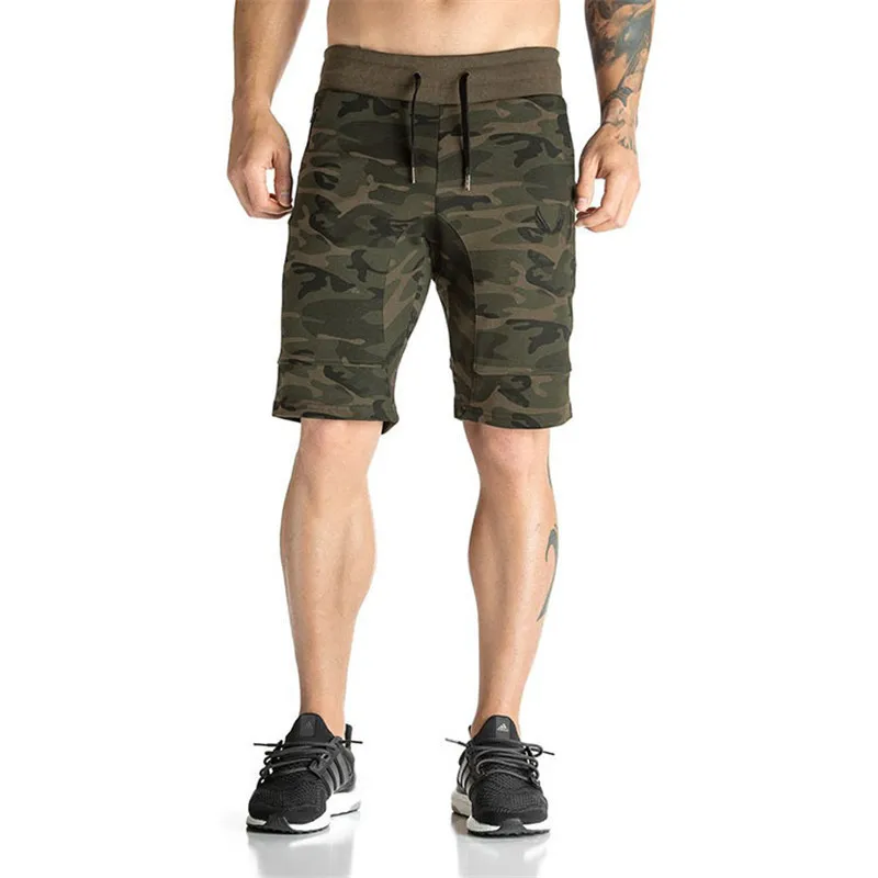 summer fitness camouflage casual men's shorts fashion brand outdoor sports pants male jogger fitness cotton shorts