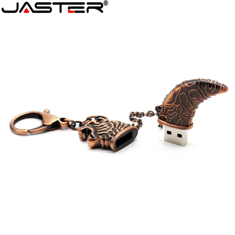 JASTER хит продаж металлическая головка тигра saber креативный USB флеш накопитель 2