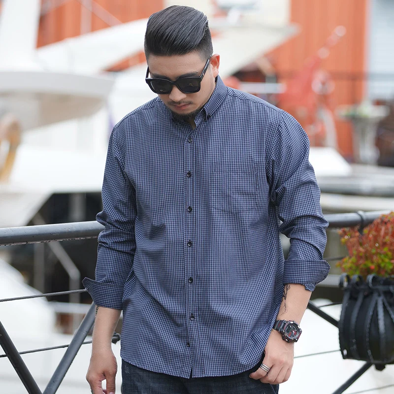 Plus Size Cotton Plaid Casual Shirt Men Long Sleeved New Spring Business Big Large High Quality Fashion 5xl 6xl 7xl 8xl 9XL 10xl