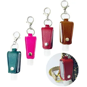 

Hand Sanitizer Keychain Holder Travel Bottle Refillable Containers 30ml Flip Cap Reusable Bottles with Keychain Carrier#