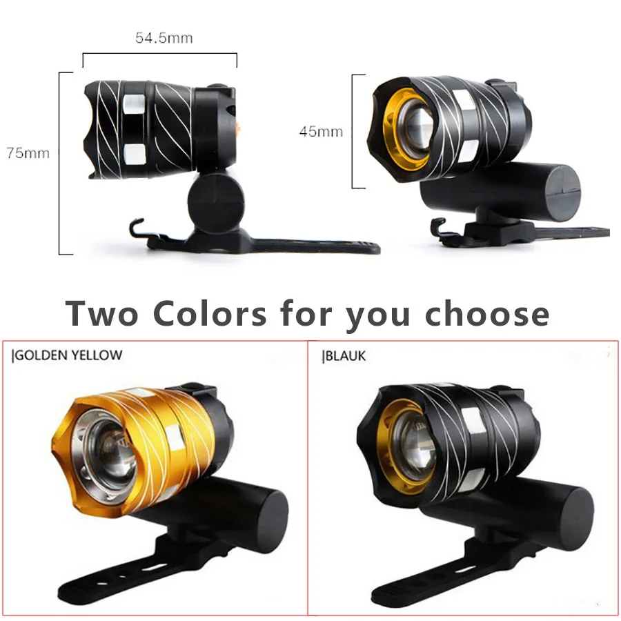 USB Rechargeable 15000LM T6 LED ZOOM Front Head Bike Bicycle Light Tail Lamp Set 