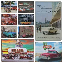 30X20 см Ретро Куба марка автомобиля оловянные знаки мотель винтажный Декор табличка Бар Паб станция подарок плакат декоративные металлические стеновые панели H25