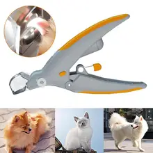 Cão de estimação profissional cortador gato e cão máquina de cortar unhas máquina de corte beleza tesoura animal gato fechaduras pet led luz aparador de unhas