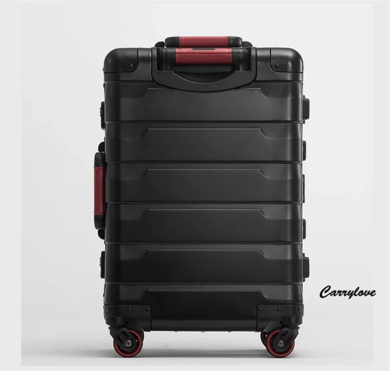 CARRYLOVE 2" 24" дюймов Алюминиевый магниевый Спиннер Дорожный чемодан-тележка багаж на колесах