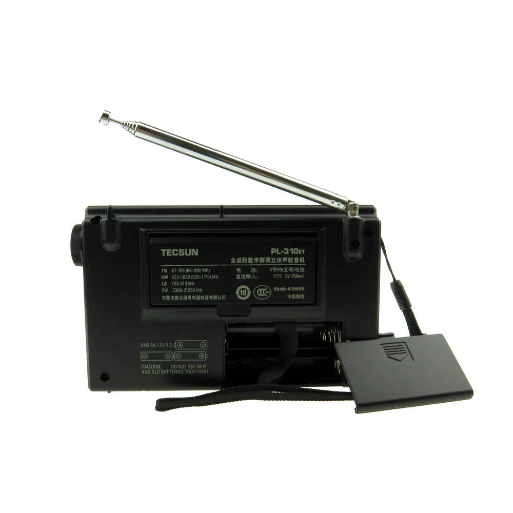 Portátil de Banda Estéreo com Sinal de Força de Transmissão Tecsun Rádio Completa Digital Display Led fm - am sw lw Pl-310et - Image 5
