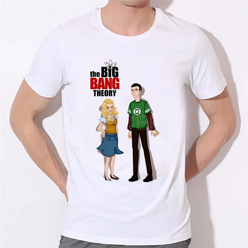The Big Bang Theory Geek модная футболка с принтом Мужская креативная Повседневная