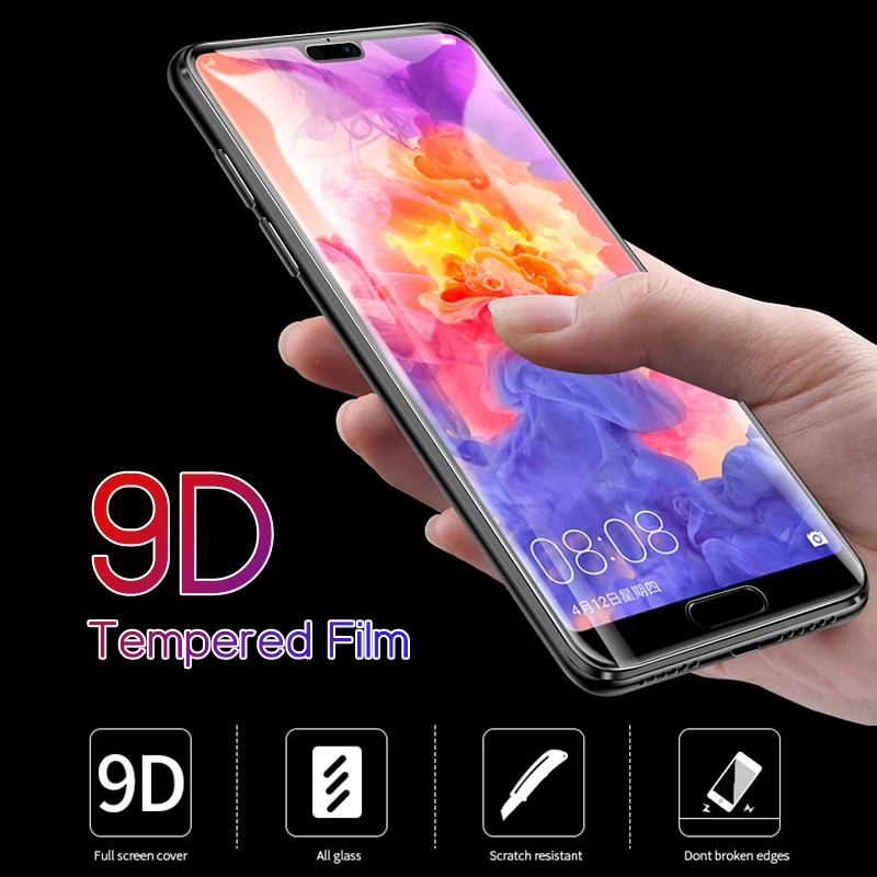 9D ультра тонкий глянцевый полное покрытие из закаленного стекла для huawei P20 mate 20 Lite