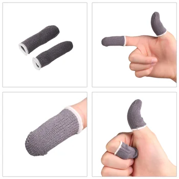 

2PCS Sweat-proof Professional Touch Screen Thumbs Finger Sleeve for Pubg Mobile Phone Game Gaming Gloves Protect Finger Cots