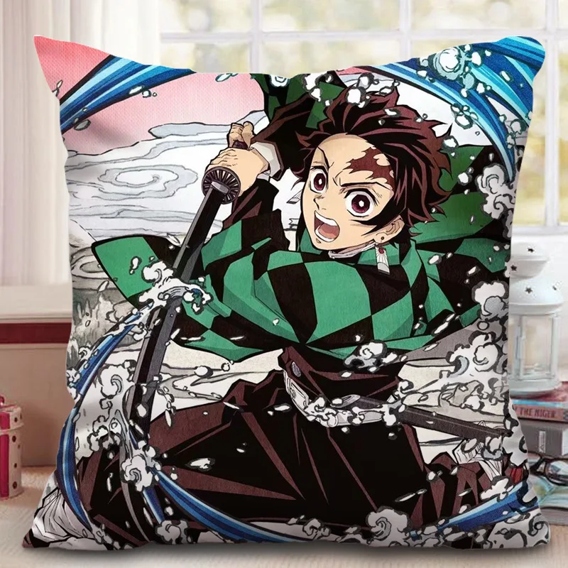 DIOCOS Demon Slayer Kimetsu no Yaiba Nezuko Pillow Anime Sofa Cushion Christmas Gift 40X40cm | Тематическая одежда и
