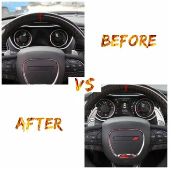 

2pcs Steering Wheel Shift Paddle Trim For Dodge Charger 2015 High Quality Sliver