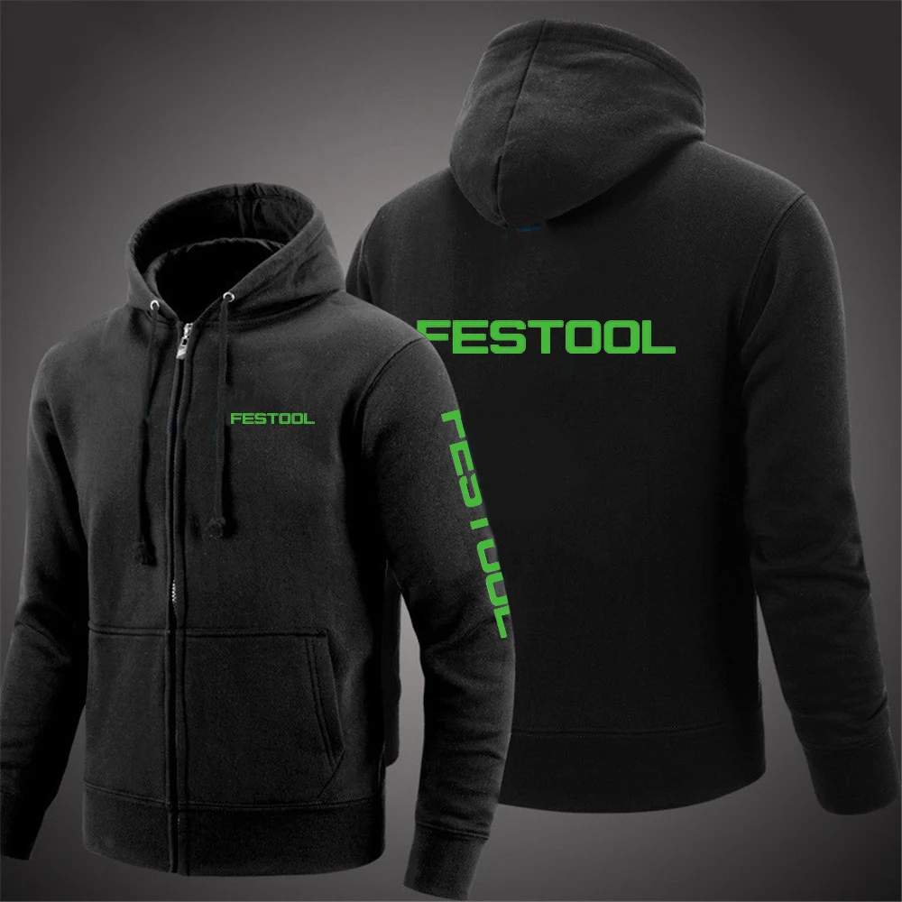 Mens Solid Color Zipper Hoodies Sweatshirts
