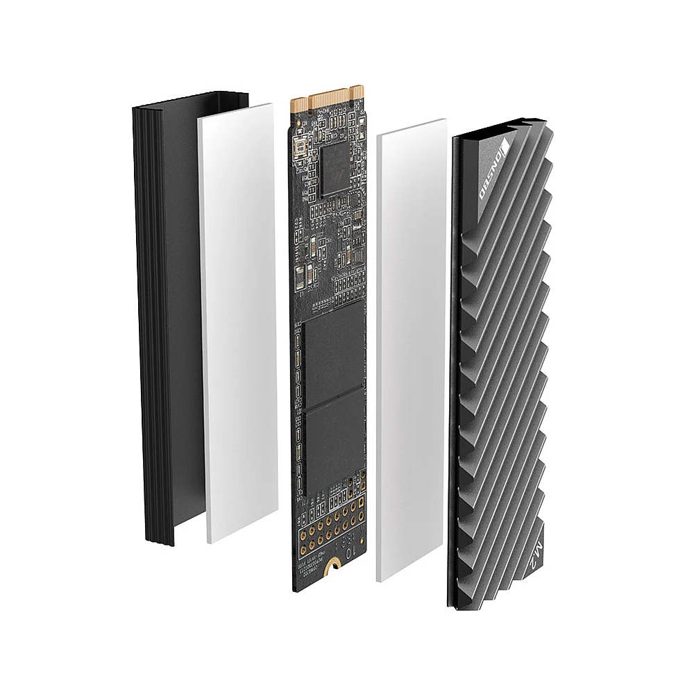 Дизайнерский радиатор без инструментов M.2 SSD алюминиевый с термоподставкой для