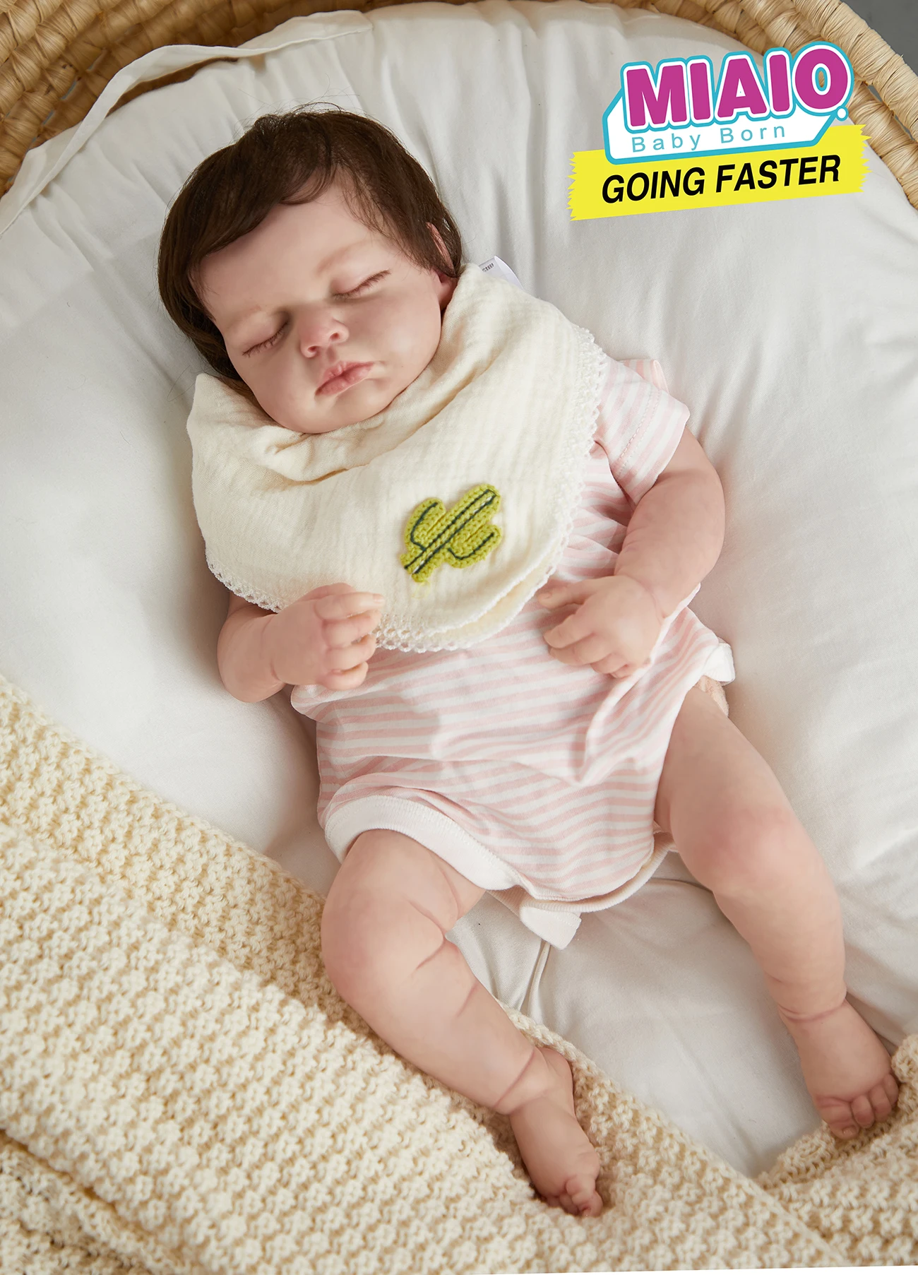 Кукла Reborn bady популярная милая кукла LOULOU 46 см с укорененными светлыми волосами