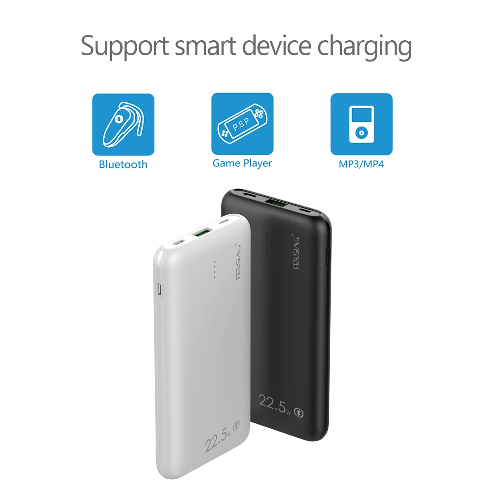 FERISING 5A VOOC Super Fast Charger 10000mah Power Bank USB Type C External Battery PD QC 3.0 Powerbank for Oneplus 6T 7 8 9 10 19 H85085ddc5ef84b2296f05ec59c861078T