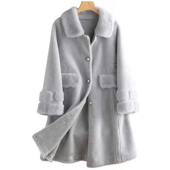 

Autumn Winter Coat Women Clothes 2020 Real Fur Coat 100% Wool Jacket Korean Sheep Shearling Women Tops Suede Lining ZT3901