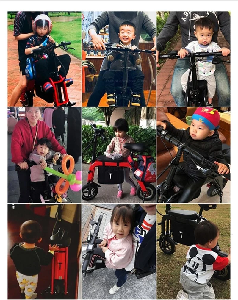 Electric Bikes Adults Two Wheels Electric Bicycles 36V 250W 20KMH 10.4AH Parent Child Portable Electric Scooter With Two Seat  (39)