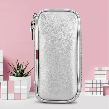 

Charm Silver Makeup Storage Bags Brushes Case Portable Holder Organizer Pouch Pocket Cosmetic Bag Make Up Tools Brushes Holder