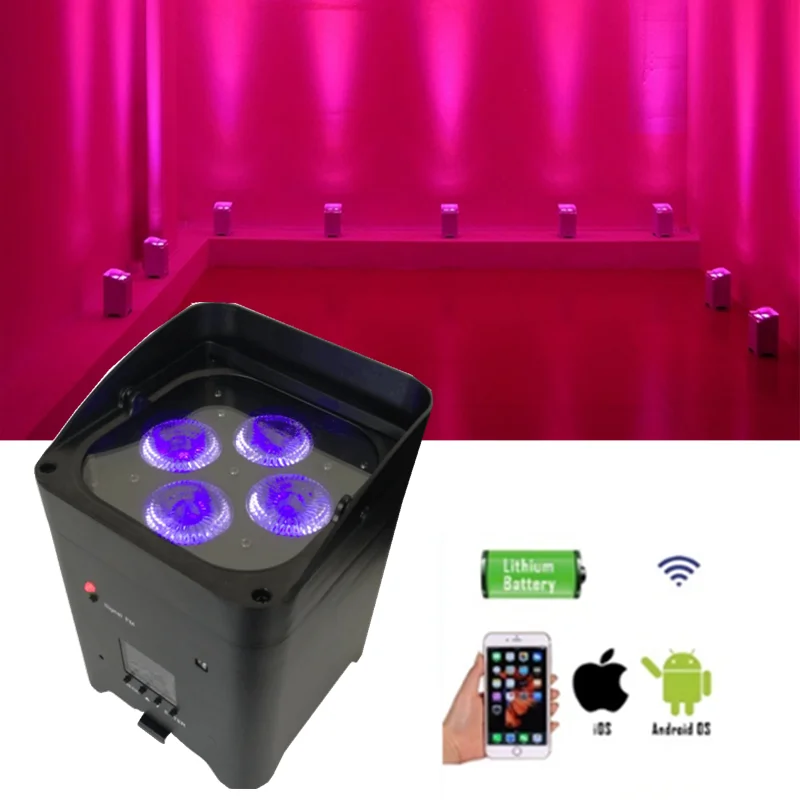 

ProLights SMARTBAT 4 x 18w RGBWAUV WIFI Wireless Battery powered LED Uplighter