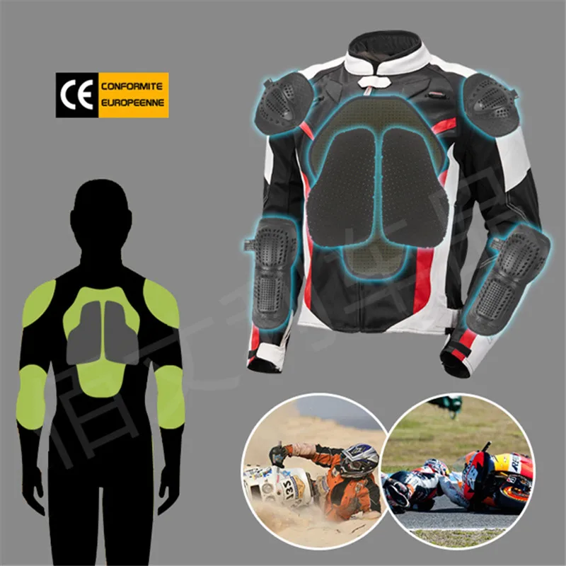 BENKIA Защитная Экипировка мотоциклетная куртка для мужчин, одежда для мотокросса, светоотражающая гоночная мотоциклетная куртка