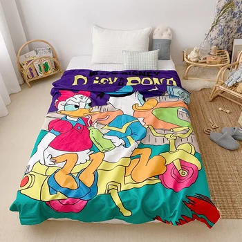 

Disney Cartoon Cover Blanket Mickey Donald Duck Flying Like Pikachu Snoopy Multi-Purpose Cover Blanket 100% Polyester Knitted