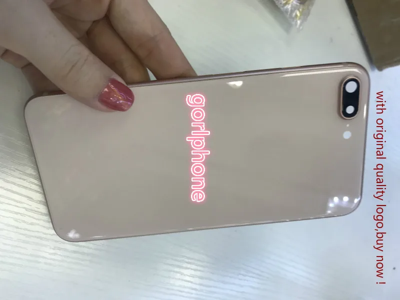 Оригинальное качество розовое золото для iphone 8, 8 Plus задняя крышка батарейного отсека задняя Стеклянная Дверь Корпус чехол Ремонт запасная часть телефона