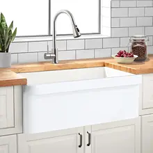 30 Inch White Farmhouse Sink Fireclay Porcelain Reversible Single Bowl Apron-Front Kitchen Sink   Ceramic Farm Sink
