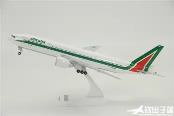 

Assembled Italy B777 Aircraft Model Boeing 777-200 Alitalia with Landing Gear ABS Material 1: 200 Toys for Children Adults
