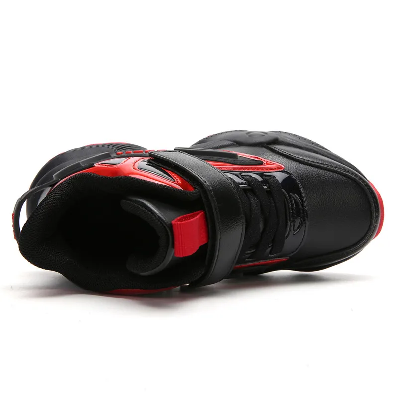 ULKNN kids leather Boy's basketball shoes basketball shoes lightweight running shoes for children big virgin leather waterproof