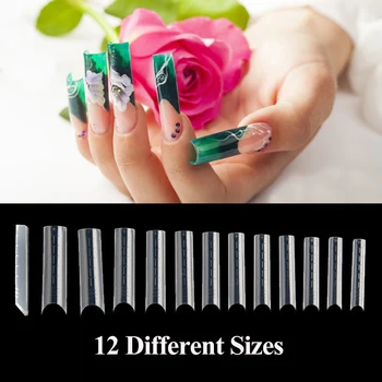 

120pcs/lot Dual Nail Forms False Nail Tips Mold Model Poly UV Acrylic Gels System DIY French Nails Decoration Mix Sizes Manicure