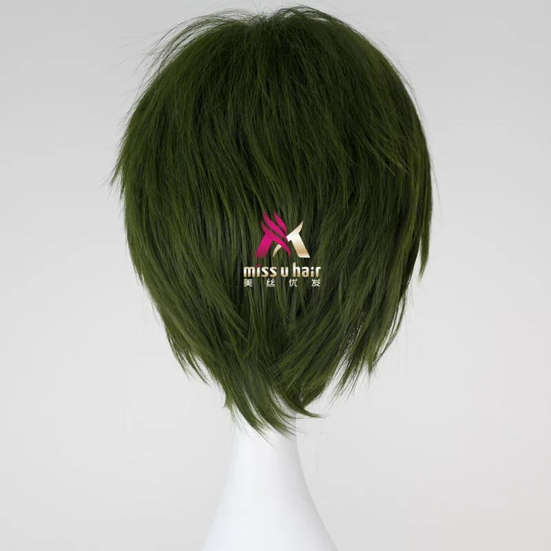 Japanese Anime kurokos basket Green wig kuroko no basuke Midorima Shintaro green straight wig Comic role play hair + cap
