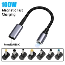 

Magnetic Adapter 100W USB Type C PD Converter Fast Charging Cable Wire for Asus Hp Lenovo Laptop Charger Connector