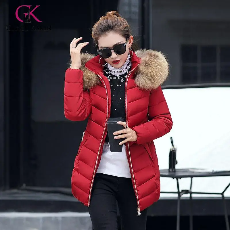 Grace Karin Faux Fur Hooded Parka Jacket Women's Winter New Coats and Jackets Warm Outwear Parkas Femme Coat Clothes