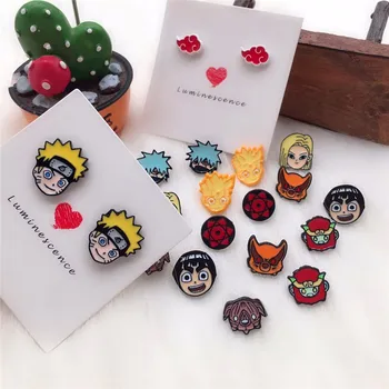 

EUPNHY 1Pair Naruto Anime Earrings for Women Girls Cartoon Allergy Free Stud Earrings Pendientes Kids Gift Jewelry