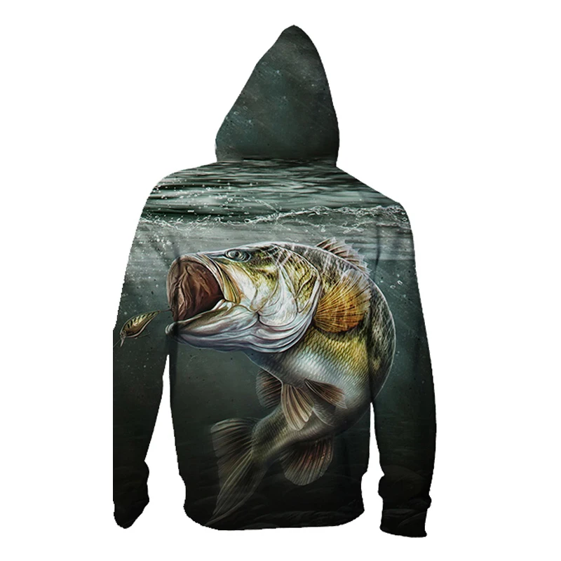 New Fashion Sweatshirt Men / Women 3d Hoodies Print animal fish grass carp pattern Slim Unisex Slim Stylish Zipper Hoodies